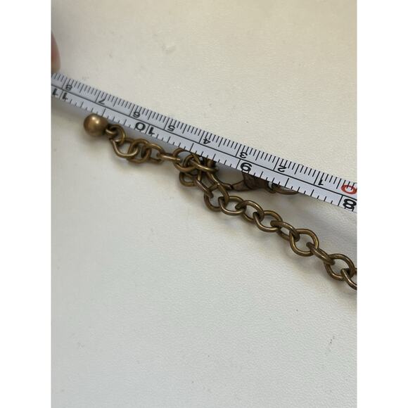 Chico's Antiqued Bronze Layered Multi Strand Necklace Beads 20” - Picture 5 of 6